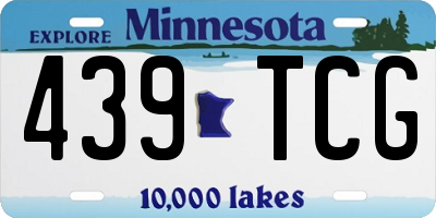 MN license plate 439TCG