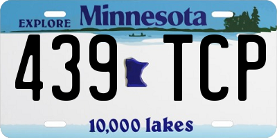 MN license plate 439TCP