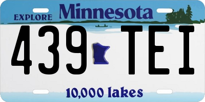 MN license plate 439TEI