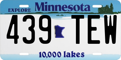 MN license plate 439TEW