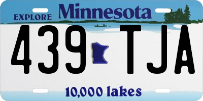 MN license plate 439TJA