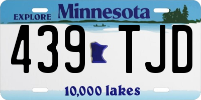 MN license plate 439TJD