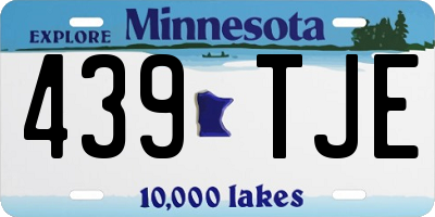 MN license plate 439TJE