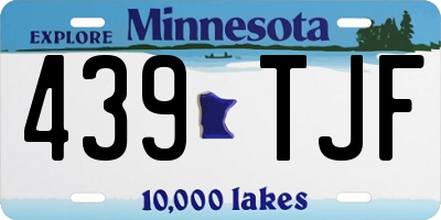 MN license plate 439TJF