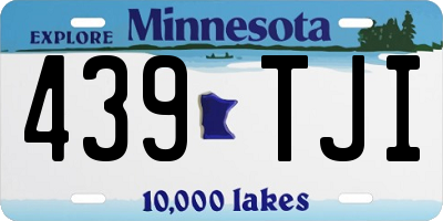 MN license plate 439TJI