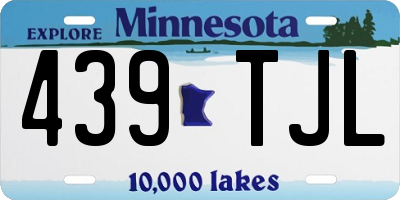 MN license plate 439TJL