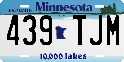 MN license plate 439TJM