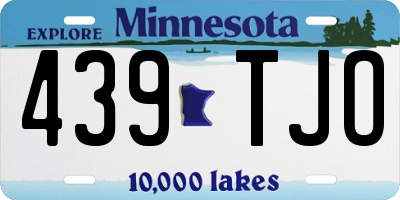 MN license plate 439TJO