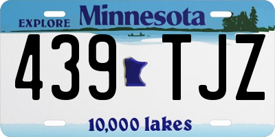 MN license plate 439TJZ