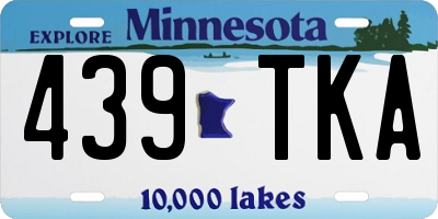 MN license plate 439TKA