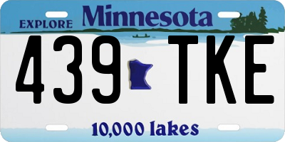 MN license plate 439TKE