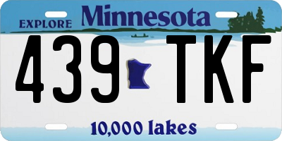 MN license plate 439TKF