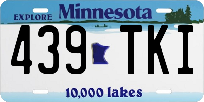 MN license plate 439TKI