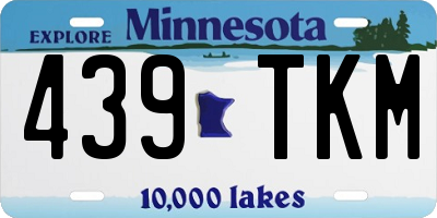 MN license plate 439TKM