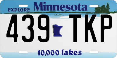 MN license plate 439TKP