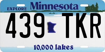 MN license plate 439TKR