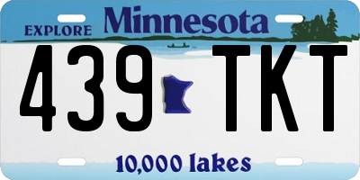 MN license plate 439TKT