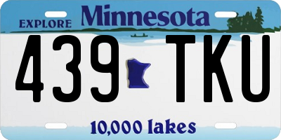 MN license plate 439TKU