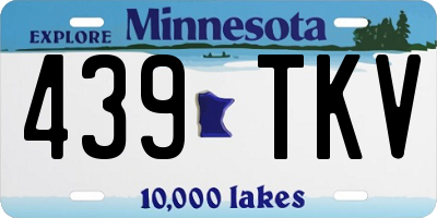 MN license plate 439TKV