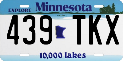 MN license plate 439TKX