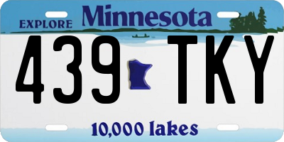 MN license plate 439TKY