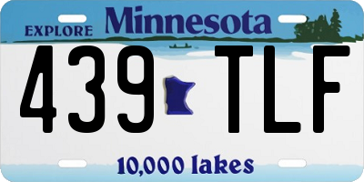 MN license plate 439TLF