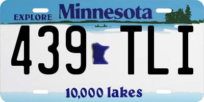 MN license plate 439TLI