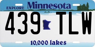 MN license plate 439TLW