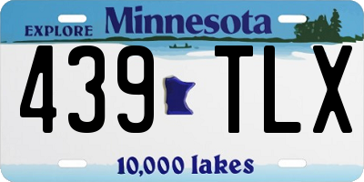 MN license plate 439TLX