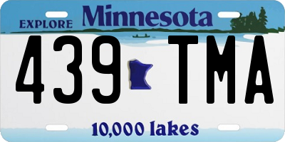 MN license plate 439TMA