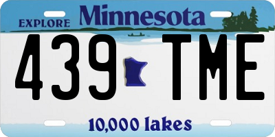 MN license plate 439TME
