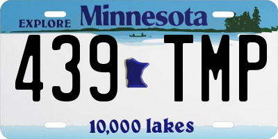 MN license plate 439TMP