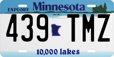 MN license plate 439TMZ