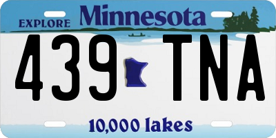 MN license plate 439TNA