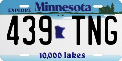MN license plate 439TNG