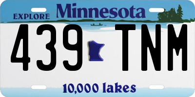 MN license plate 439TNM