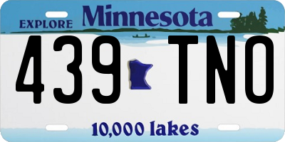 MN license plate 439TNO