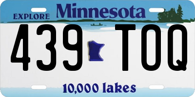 MN license plate 439TOQ