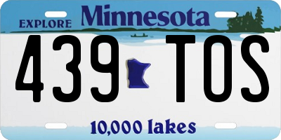 MN license plate 439TOS