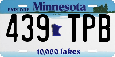 MN license plate 439TPB