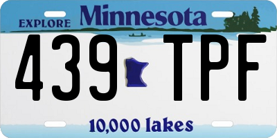 MN license plate 439TPF