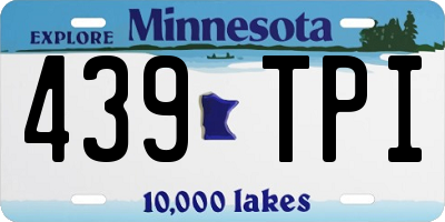 MN license plate 439TPI