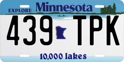 MN license plate 439TPK