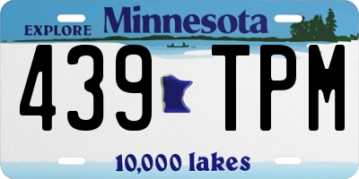 MN license plate 439TPM