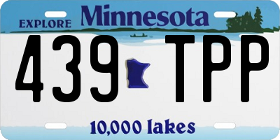 MN license plate 439TPP