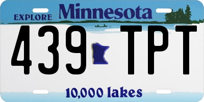 MN license plate 439TPT