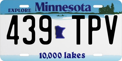 MN license plate 439TPV