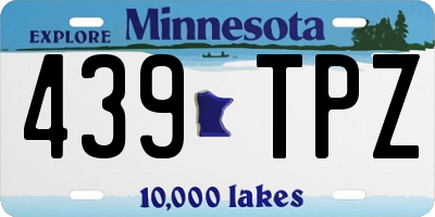 MN license plate 439TPZ