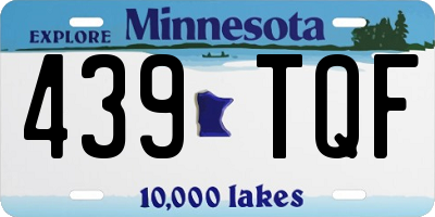 MN license plate 439TQF