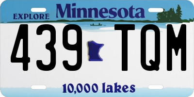 MN license plate 439TQM